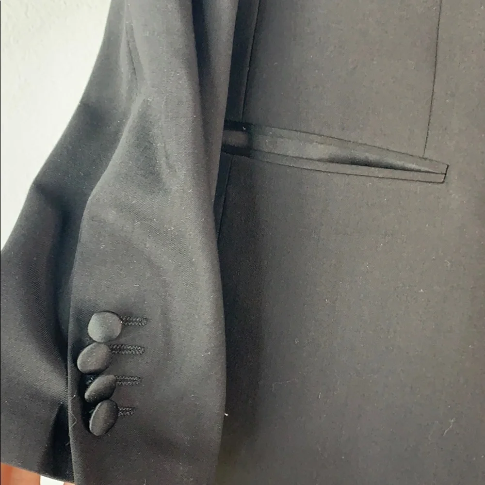 Baumler black men’s dress suit jacket pant set 40r